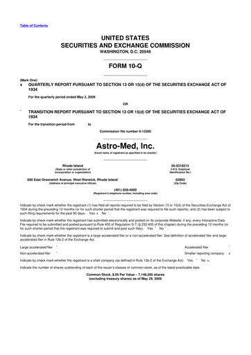 Thumbnail AstroNova, Inc. 10-Q Quarterly Report FY 