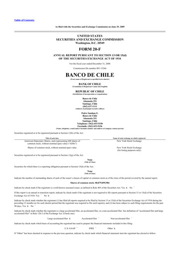 Thumbnail Banco de Chile
 20-F Annual Report 