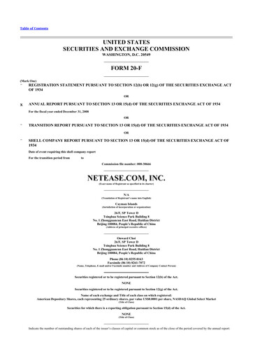 Vorschaubild NetEase 20-F Jahresbericht 