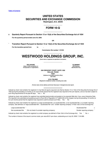 Vorschaubild Westwood Holdings Group 10-Q Quartalsbericht  