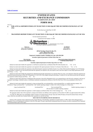 Thumbnail Richardson Electronics 10-K Annual Report 