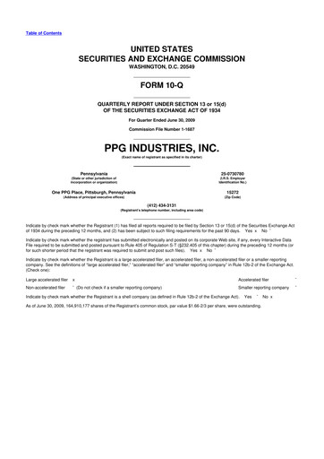 Thumbnail PPG Industries
 10-Q Quarterly Report FY 