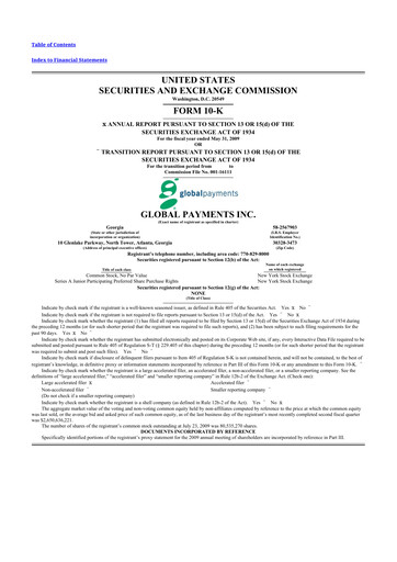 Thumbnail Global Payments 10-K Annual Report 