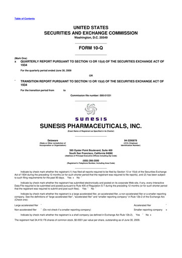 Vorschaubild Viracta Therapeutics 10-Q Quartalsbericht  
