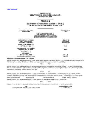 Thumbnail SLB (Schlumberger) 10-Q Quarterly Report FY 