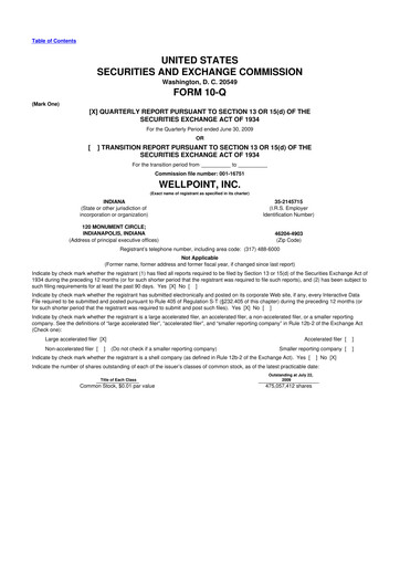 Vorschaubild Elevance Health 10-Q Quartalsbericht  