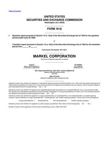 Thumbnail Markel Group 10-Q Quarterly Report FY 