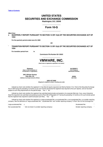 Thumbnail Vmware 10-Q Quarterly Report FY 