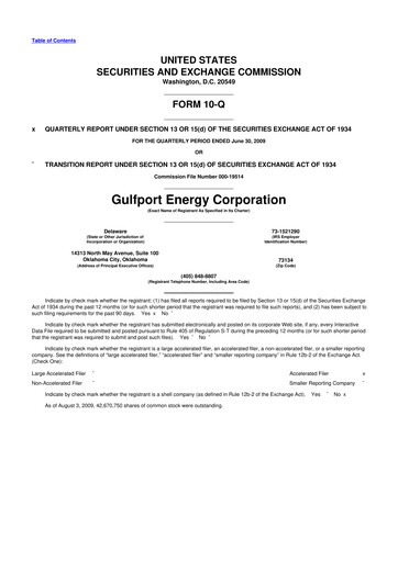 Thumbnail Gulfport Energy 10-Q Quarterly Report FY 