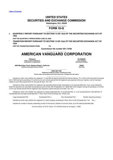 Thumbnail American Vanguard 10-Q Quarterly Report FY 