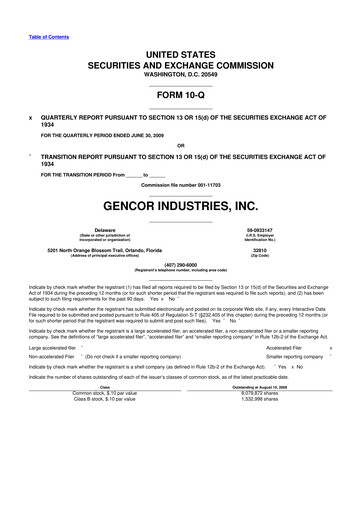 Thumbnail Gencor Industries
 10-Q Quarterly Report FY 