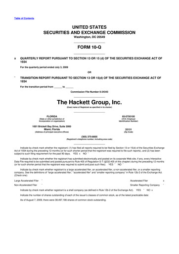 Thumbnail The Hackett Group

 10-Q Quarterly Report FY 