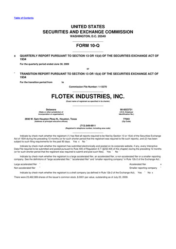 Thumbnail Flotek Industries 10-Q Quarterly Report FY 