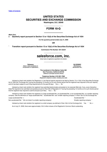 Vorschaubild Salesforce 10-Q Quartalsbericht  