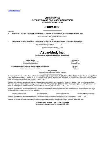 Thumbnail AstroNova, Inc. 10-Q Quarterly Report FY 