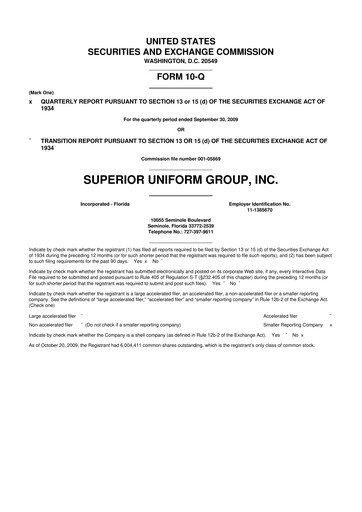 Thumbnail Superior Group of Companies 10-Q Quarterly Report FY 