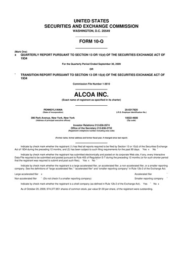 Thumbnail Howmet Aerospace
 10-Q Quarterly Report FY 