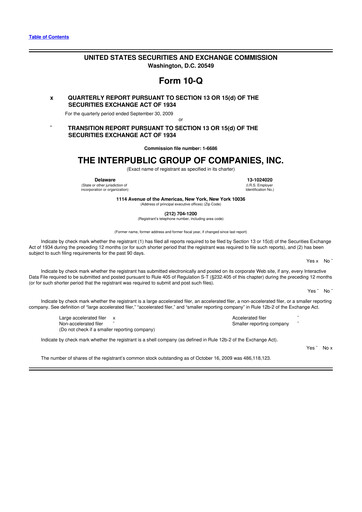Thumbnail The Interpublic Group of Companies 10-Q Quarterly Report FY 
