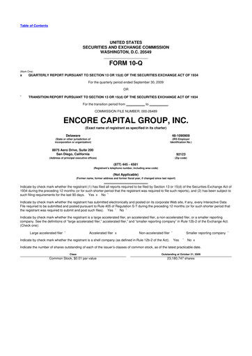 Thumbnail Encore Capital Group 10-Q Quarterly Report FY 