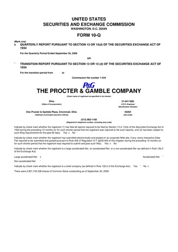 Vorschaubild Procter & Gamble 10-Q Quartalsbericht  