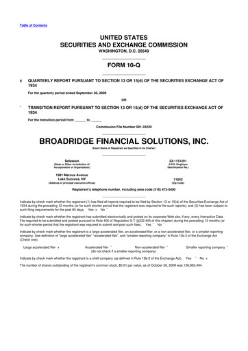 Thumbnail Broadridge Financial Solutions
 10-Q Quarterly Report FY 