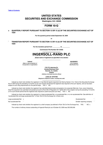 Vorschaubild Trane Technologies
 10-Q Quartalsbericht  