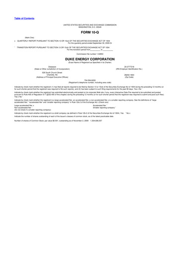 Thumbnail Duke Energy 10-Q Quarterly Report FY 