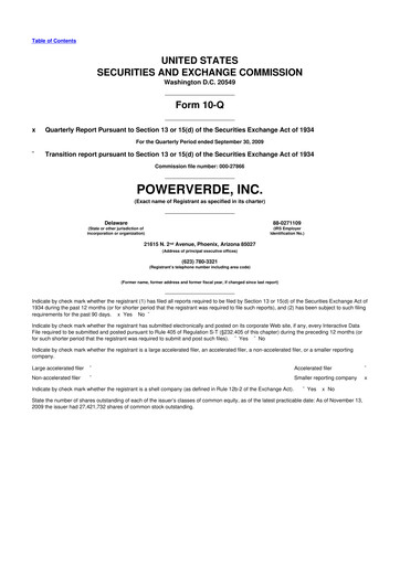 Miniature 374Water 10-Q Rapport trimestriel  