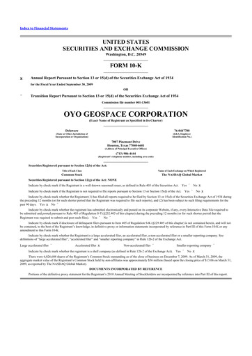 Thumbnail Geospace Technologies
 10-K Annual Report 