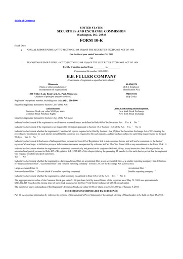 Thumbnail H.B. Fuller
 10-K Annual Report 
