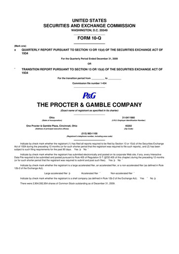 Vorschaubild Procter & Gamble 10-Q Quartalsbericht  
