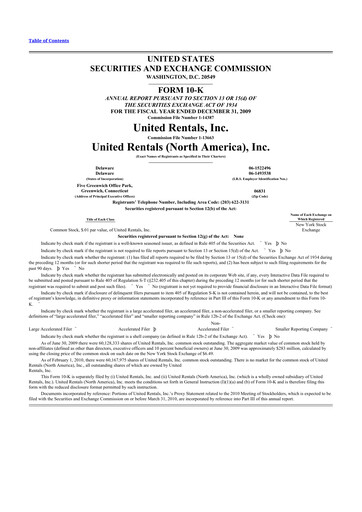 Thumbnail United Rentals
 10-K Annual Report 
