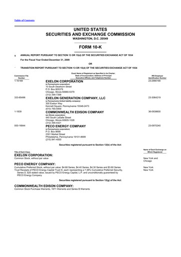 Thumbnail Exelon Corporation 10-K Annual Report 