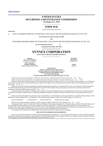 Thumbnail TD Synnex 10-K Annual Report 
