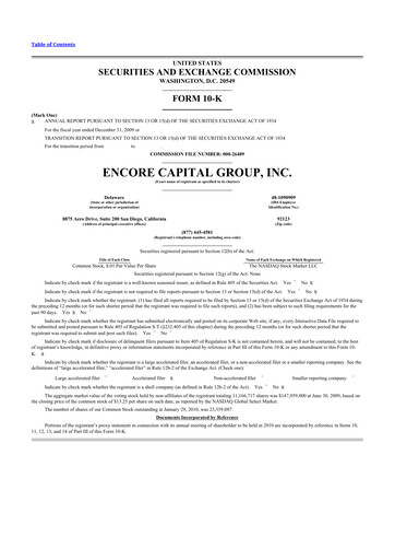 Thumbnail Encore Capital Group 10-K Annual Report 