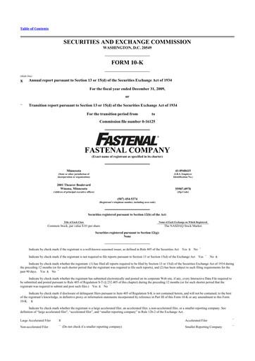 Thumbnail Fastenal 10-K Annual Report 