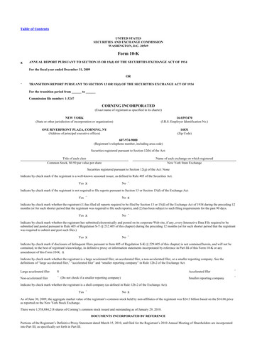 Thumbnail Corning 10-K Annual Report 