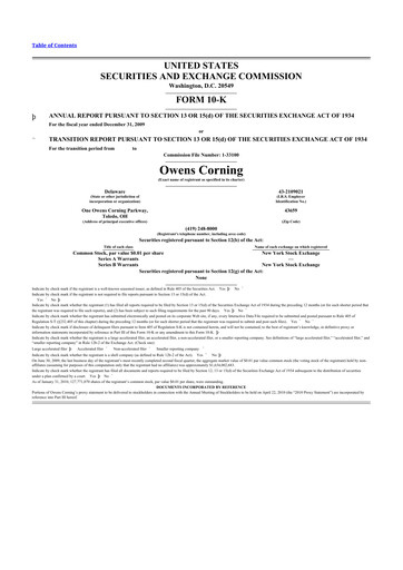 Thumbnail Owens Corning
 10-K Annual Report 