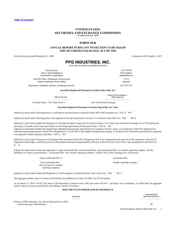 Thumbnail PPG Industries
 10-K Annual Report 