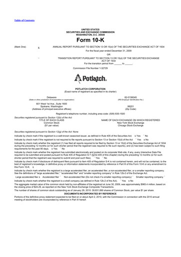 Thumbnail PotlatchDeltic
 10-K Annual Report 