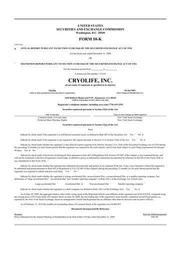 Thumbnail Artivion 10-K Annual Report 