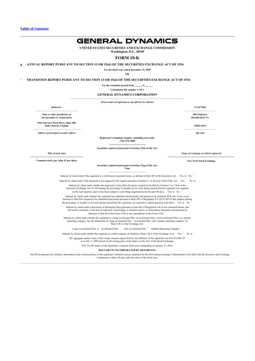 Thumbnail General Dynamics 10-K Annual Report 