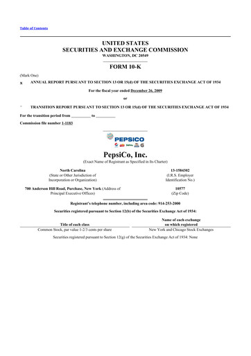 Thumbnail Pepsico 10-K Annual Report 