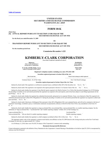 Thumbnail Kimberly-Clark 10-K Annual Report 