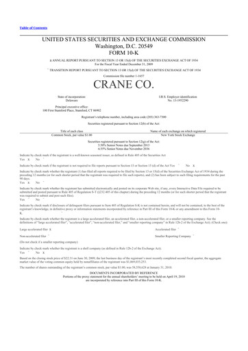 Vorschaubild Crane NXT 10-K Jahresbericht 