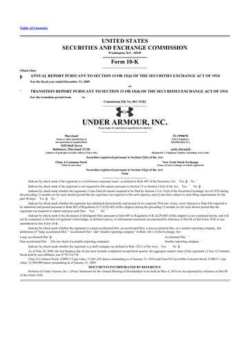 Thumbnail Under Armour
 10-K Annual Report 
