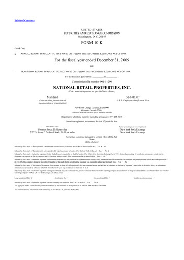 Thumbnail NNN REIT 10-K Annual Report 