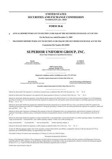 Thumbnail Superior Group of Companies 10-K Annual Report 