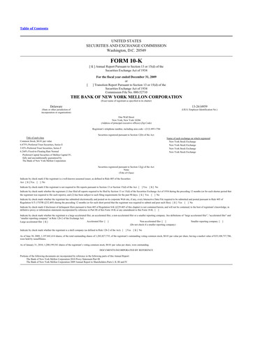 Thumbnail BNY Mellon (Bank of New York Mellon) 10-K Annual Report 