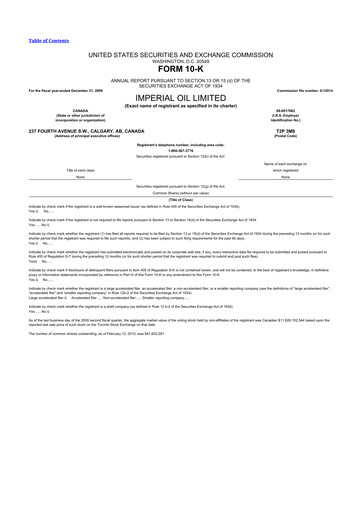 Thumbnail Imperial Oil
 10-K Annual Report 